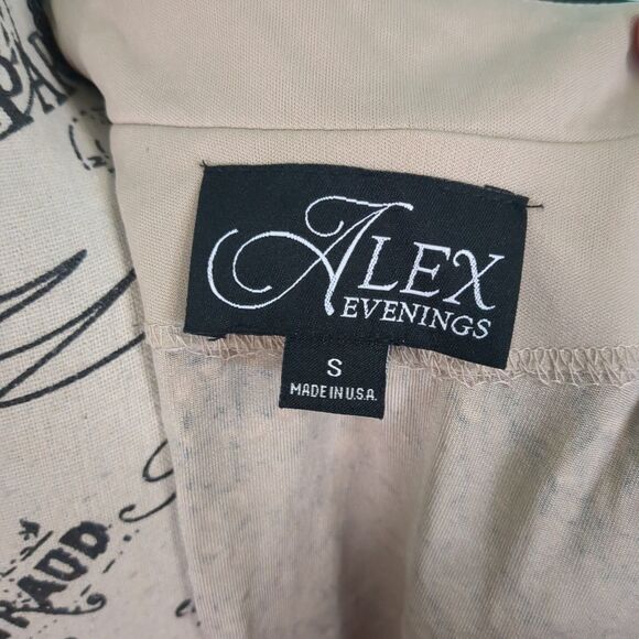 Alex Evenings Black and Tan Glitter Twinset small cardigan jacket set beaded cla - Picture 4 of 4